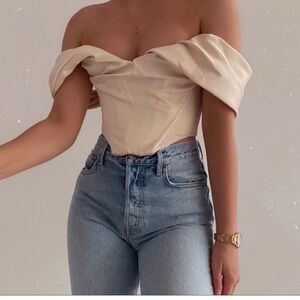 House of CB Cream Off-Shoulder Blouse